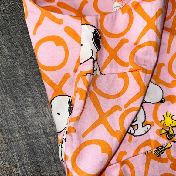 SARSPARILLY x Peanuts pink / orange XOXO Snoopy Best Friends Forever jumpsuit M - Picture 6 of 13